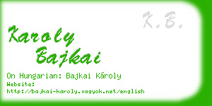 karoly bajkai business card