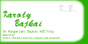 karoly bajkai business card